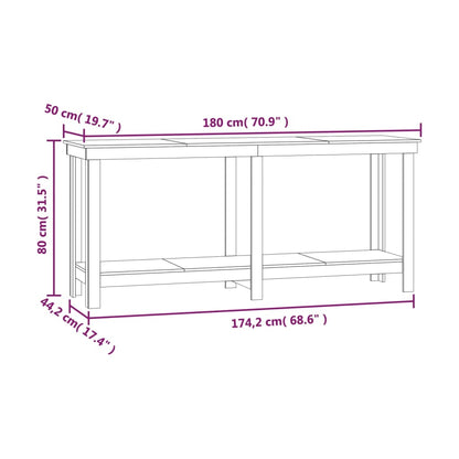 Werkbank 180x50x80 cm massief grenenhout