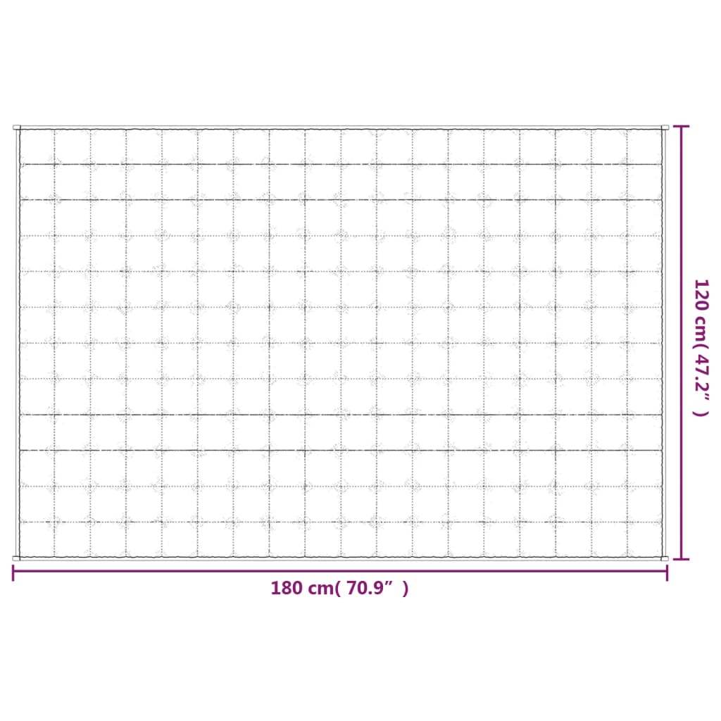 Verzwaringsdeken 120x180 cm 9 kg stof lichtcrèmekleurig