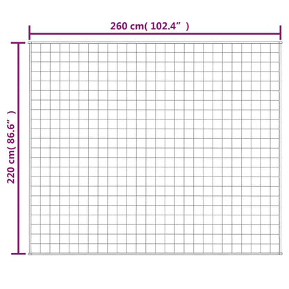 Verzwaringsdeken 220x260 cm 15 kg stof lichtcrèmekleurig