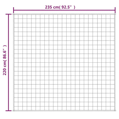 Verzwaringsdeken 220x235 cm 15 kg stof lichtcrèmekleurig