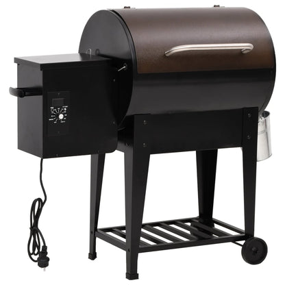 Pelletbarbecue met bodemplaat 94 cm ijzer zwart