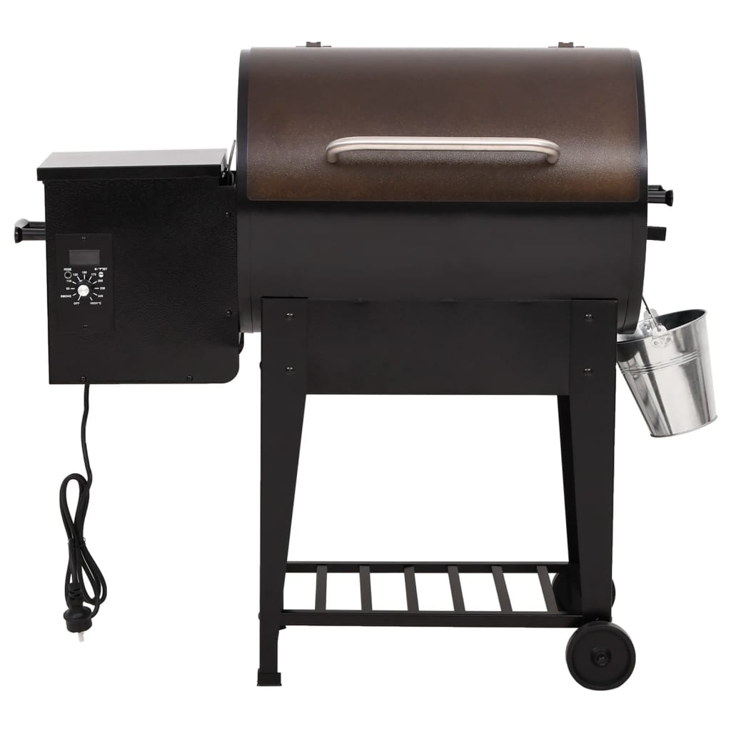 Pelletbarbecue met bodemplaat 94 cm ijzer zwart