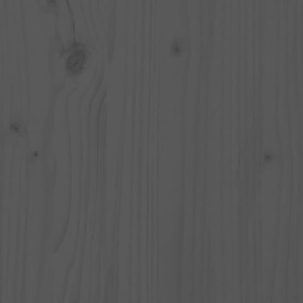 vidaXL Plantenbak met schap 54x34,5x81 cm massief grenenhout grijs