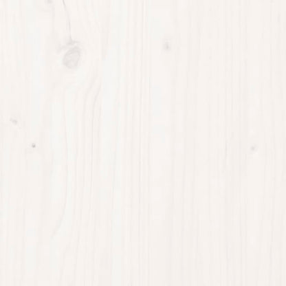 vidaXL Plantenbak met schap 82,5x34,5x81 cm massief grenenhout wit