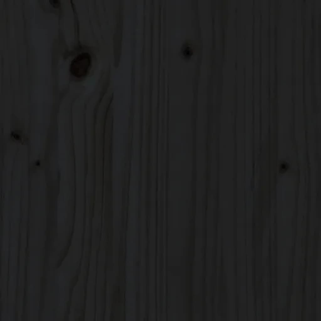 vidaXL Plantenbak met schap 82,5x34,5x81 cm massief grenenhout zwart