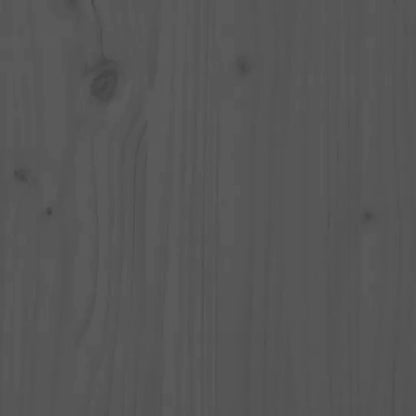 vidaXL Plantenbak met schap 111,5x34,5x81 cm massief grenenhout grijs