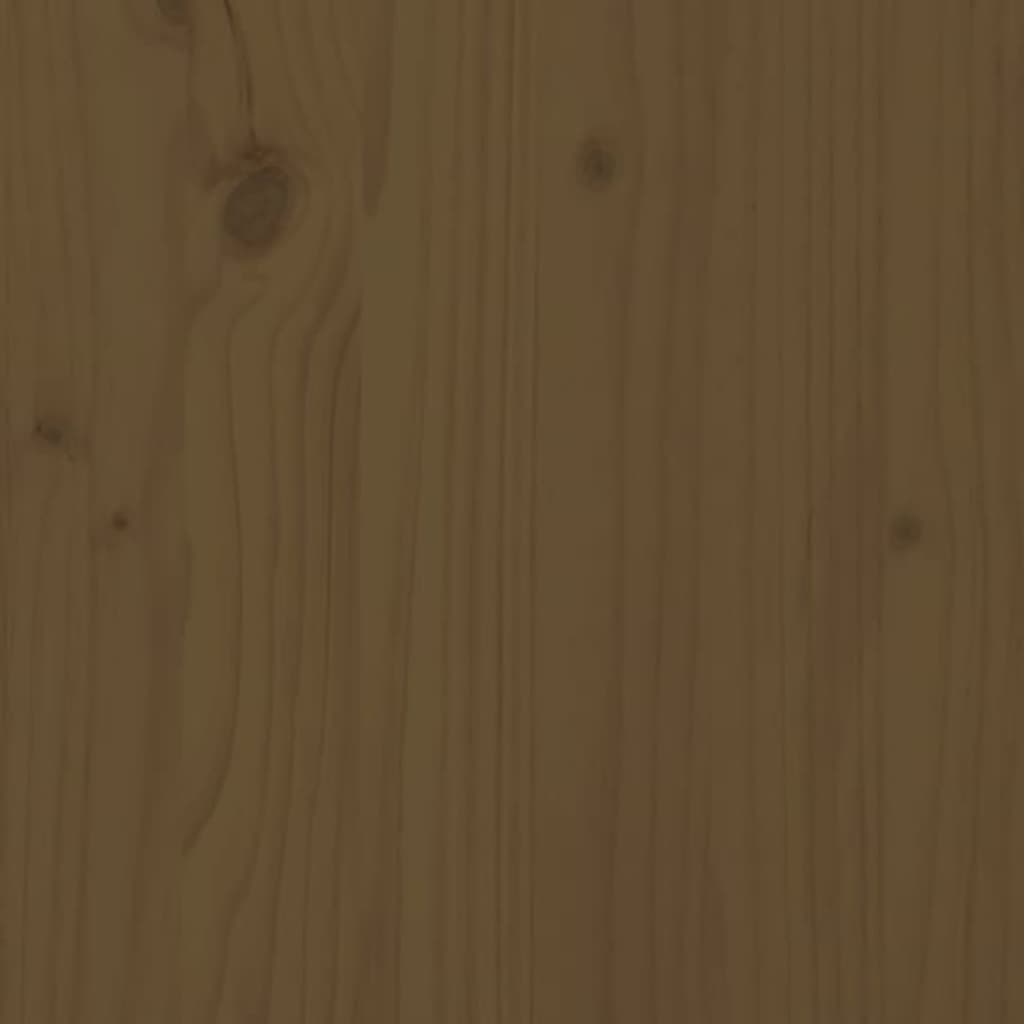 vidaXL Plantenbak met schap 111,5x34,5x81 cm grenenhout honingbruin