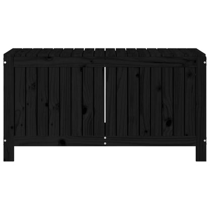 Tuinbox 115x49x60 cm massief grenenhout zwart