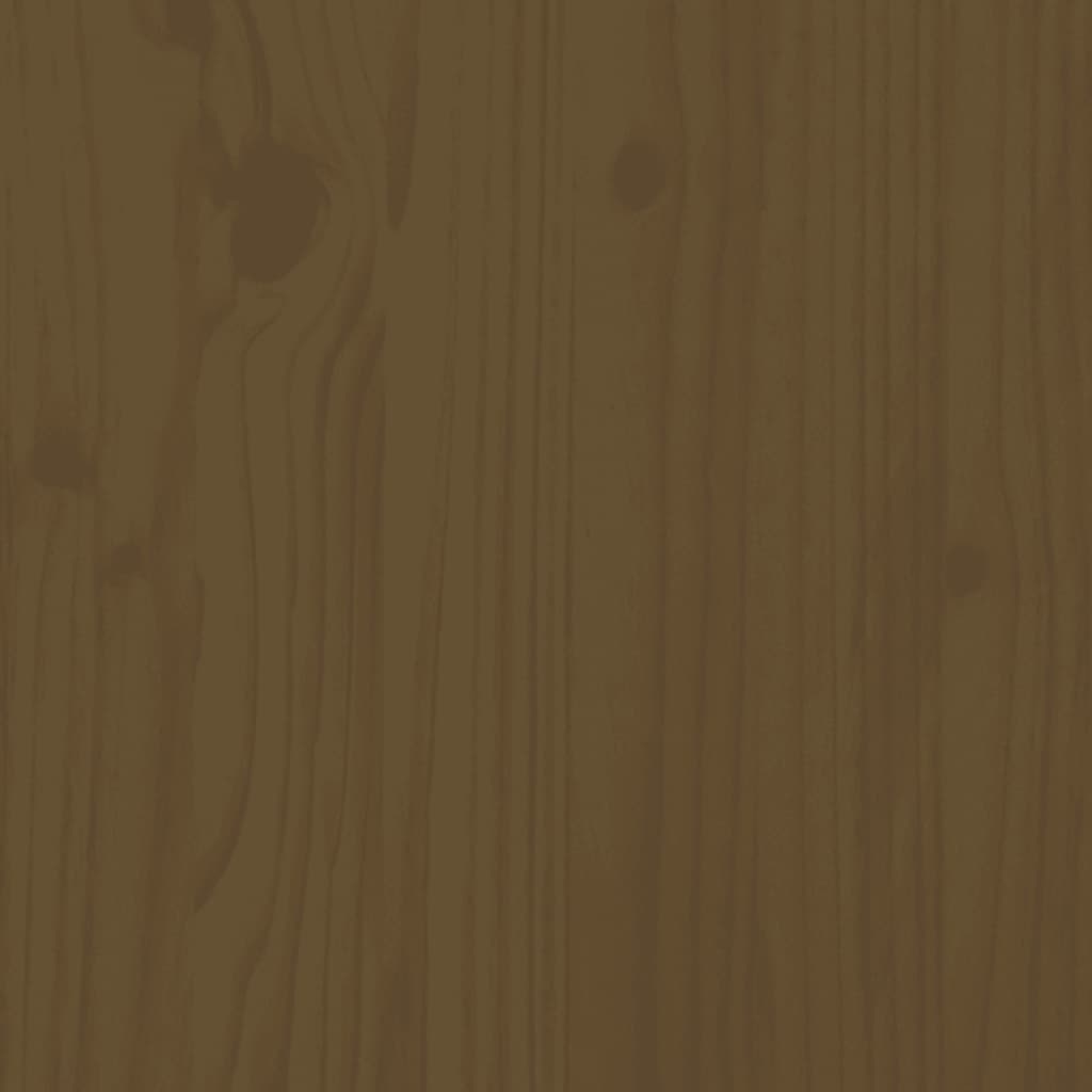 Plantenbak 110x110x27 cm massief grenenhout honingbruin