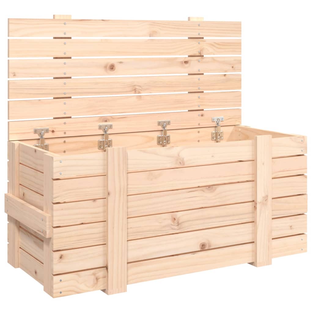 Opbergbox 91x40,5x42 cm massief grenenhout