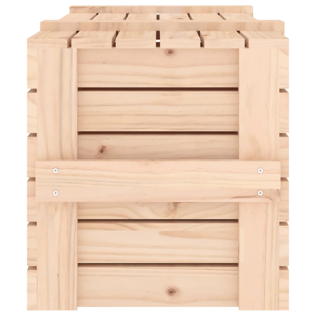Opbergbox 91x40,5x42 cm massief grenenhout