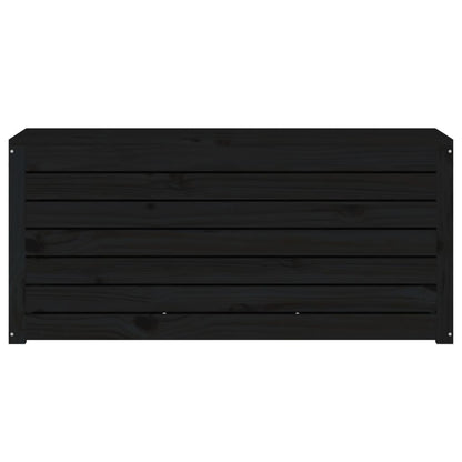 Tuinbox 101x50,5x46,5 cm massief grenenhout zwart