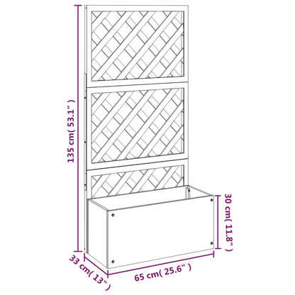 Plantenbak met latwerk 65x33x135 cm HKC