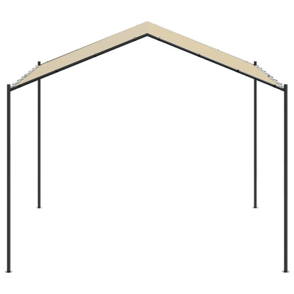 Tuinpaviljoen 4x3 m staal en stof beige