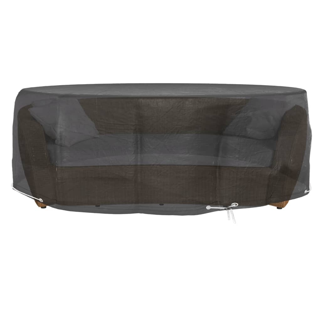 Tuinmeubelhoezen voor loungebed 2 st 10 oogjes rond Ø236x67 cm