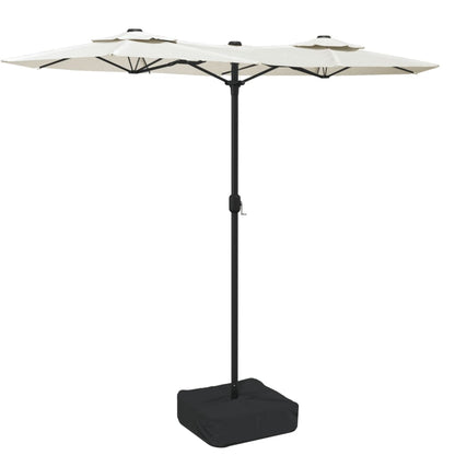 Parasol dubbel 316x240 cm zandwit