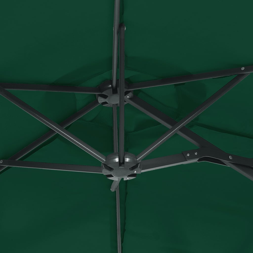 Parasol dubbel 316x240 cm groen