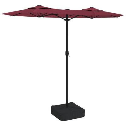 Parasol dubbel 316x240 cm bordeauxrood