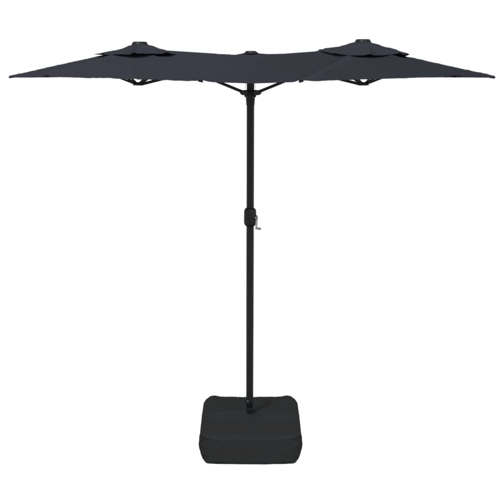 Parasol dubbel 316x240 cm zwart