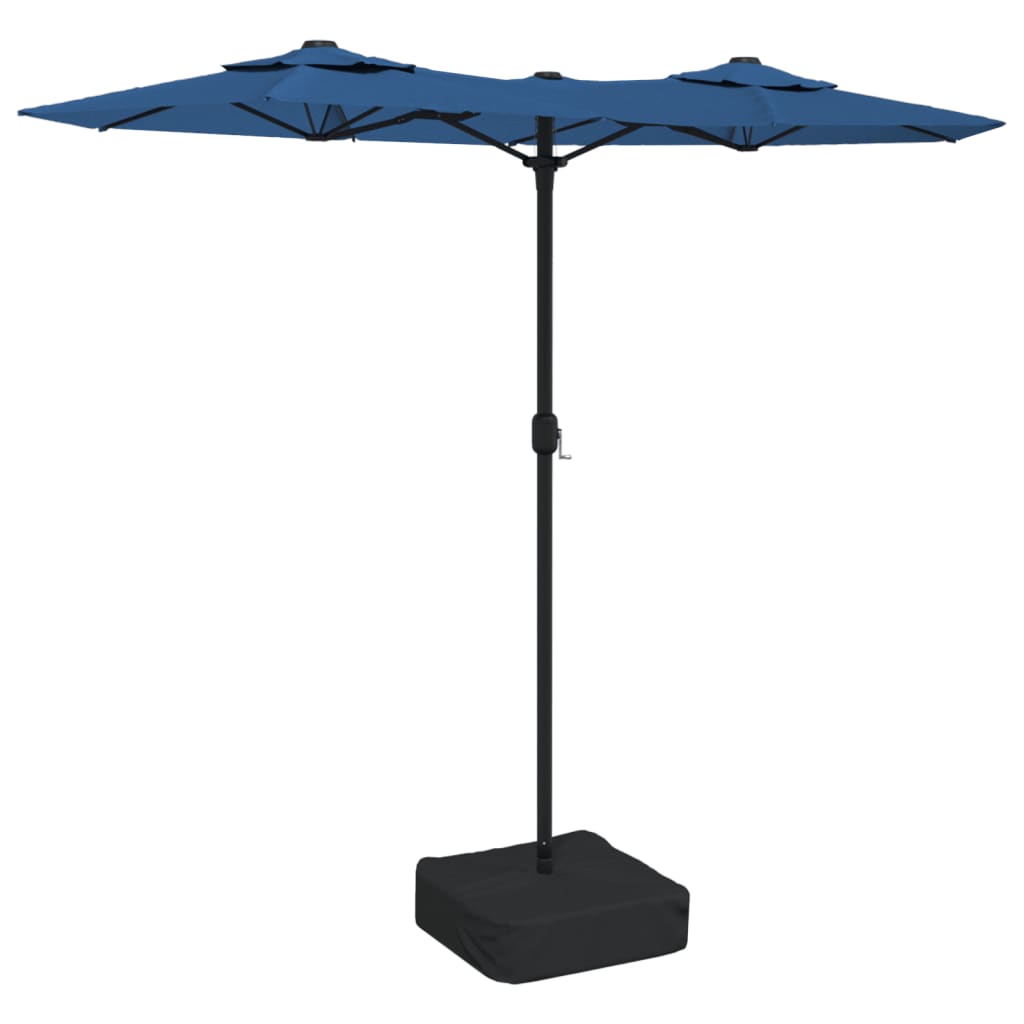 Parasol dubbel 316x240 cm azuurblauw