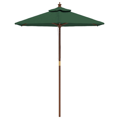 Parasol met houten paal 196x231 cm groen