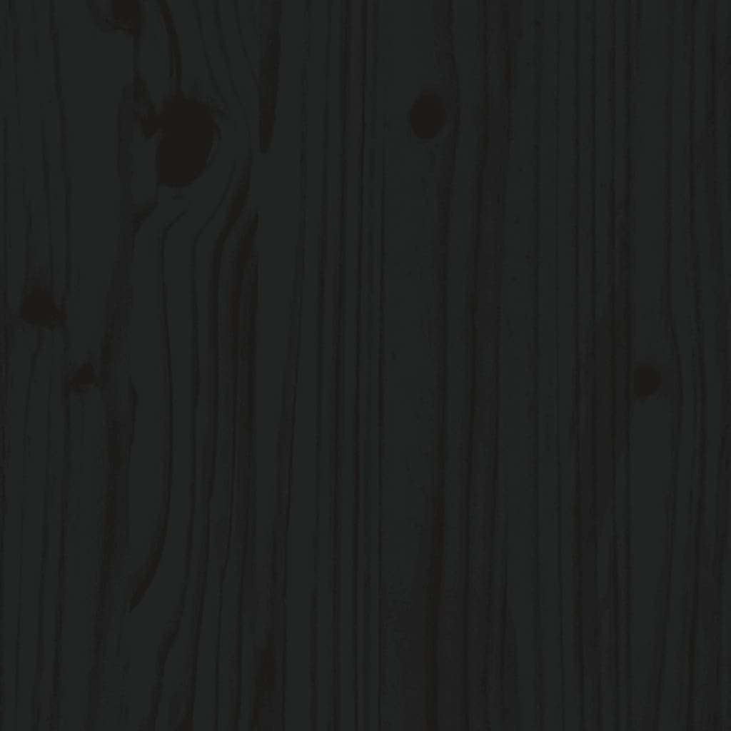 vidaXL Plantenbak 82,5x82,5x78 cm massief grenenhout zwart