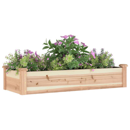 Plantenbak verhoogd met voering 120x45x25 cm massief vurenhout