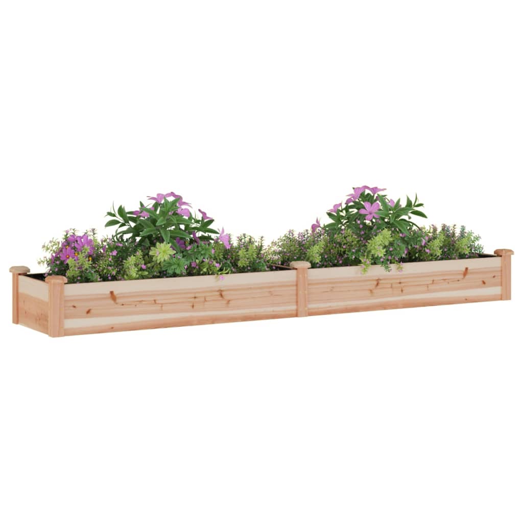 Plantenbak verhoogd met voering 240x45x25 cm massief vurenhout