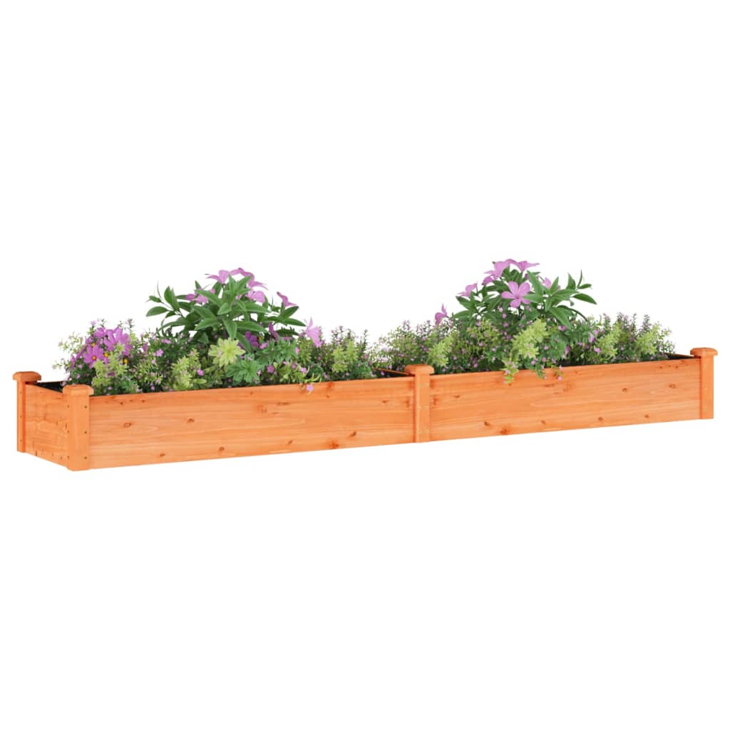 Plantenbak verhoogd met voering 240x45x25 cm vurenhout bruin