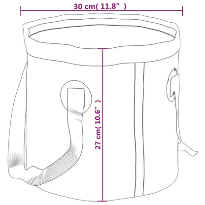 Emmers 2 st inklapbaar 20 L PVC zwart