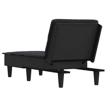 Chaise longue stof zwart