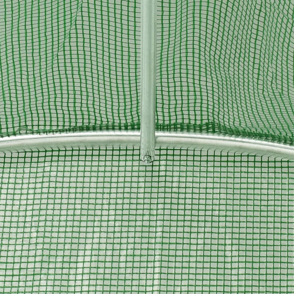 Tuinkas met stalen frame 16 m² 4x4x2 m groen