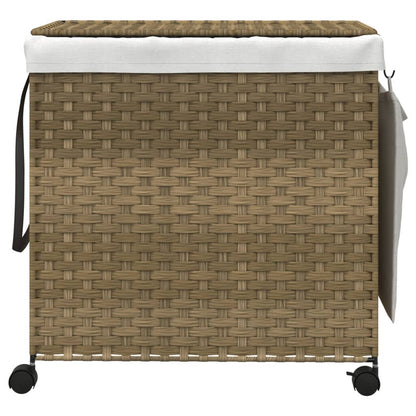 Wasmand op wielen 60x35x60,5 cm rattan