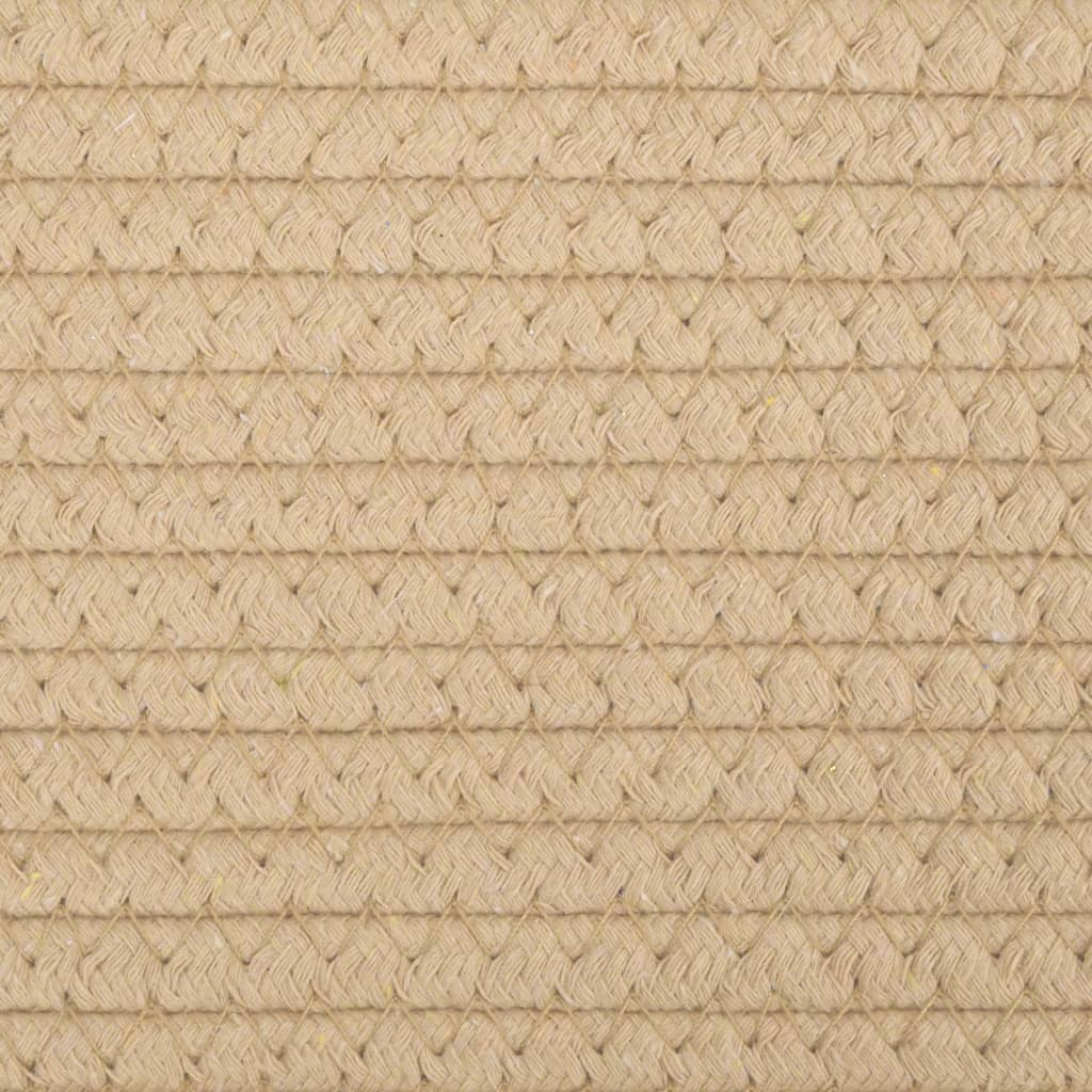 Opbergmand Ø 40x25 cm katoen beige en wit
