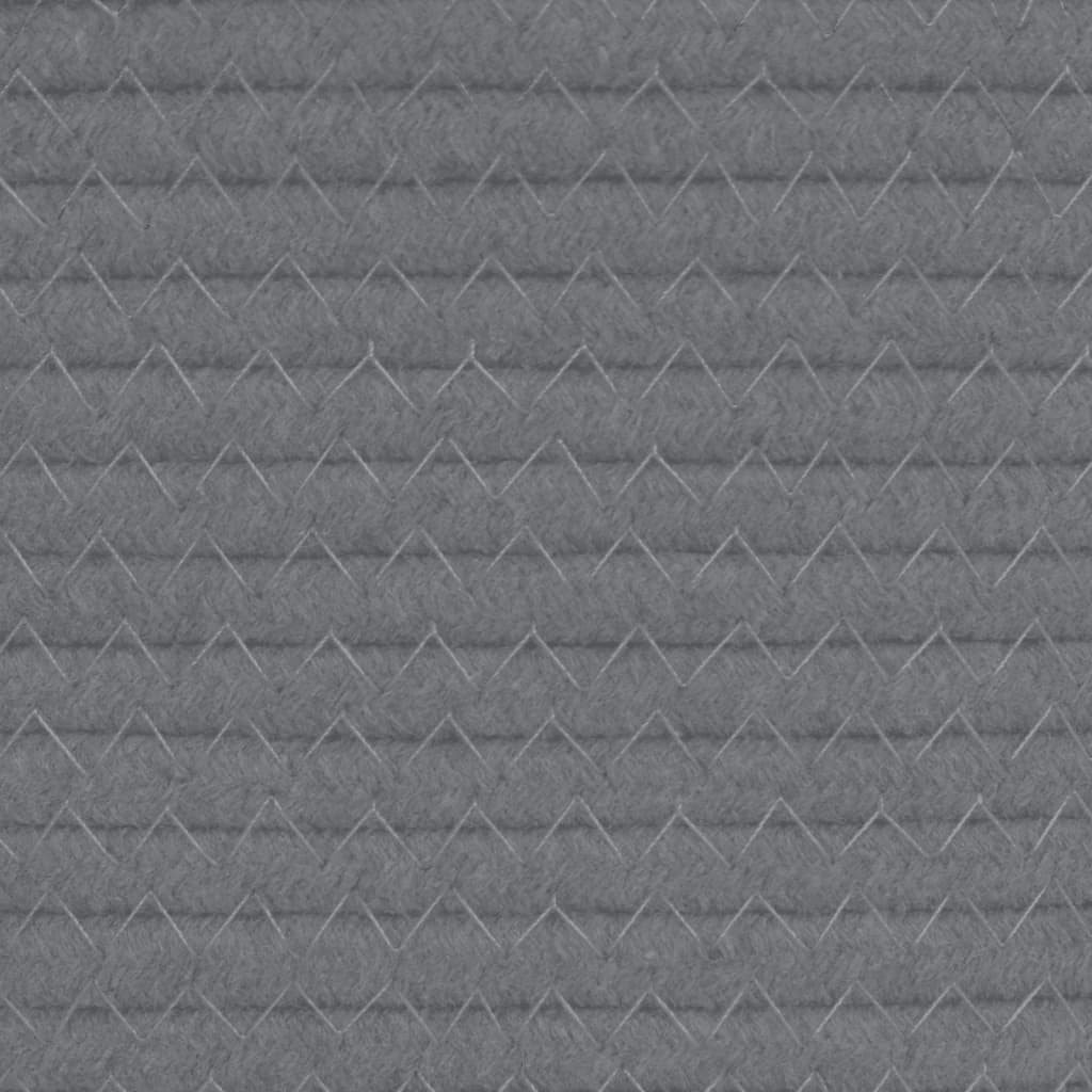 Opbergmand Ø 40x35 cm katoen grijs en wit