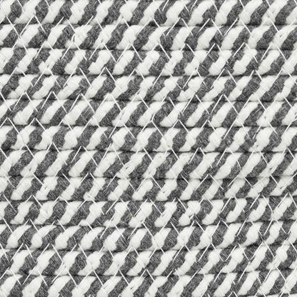 Opbergmand Ø 40x35 cm katoen grijs en wit