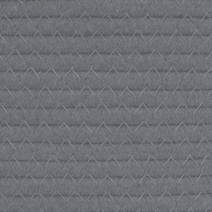 Wasmand Ø 60x36 cm katoen grijs en wit