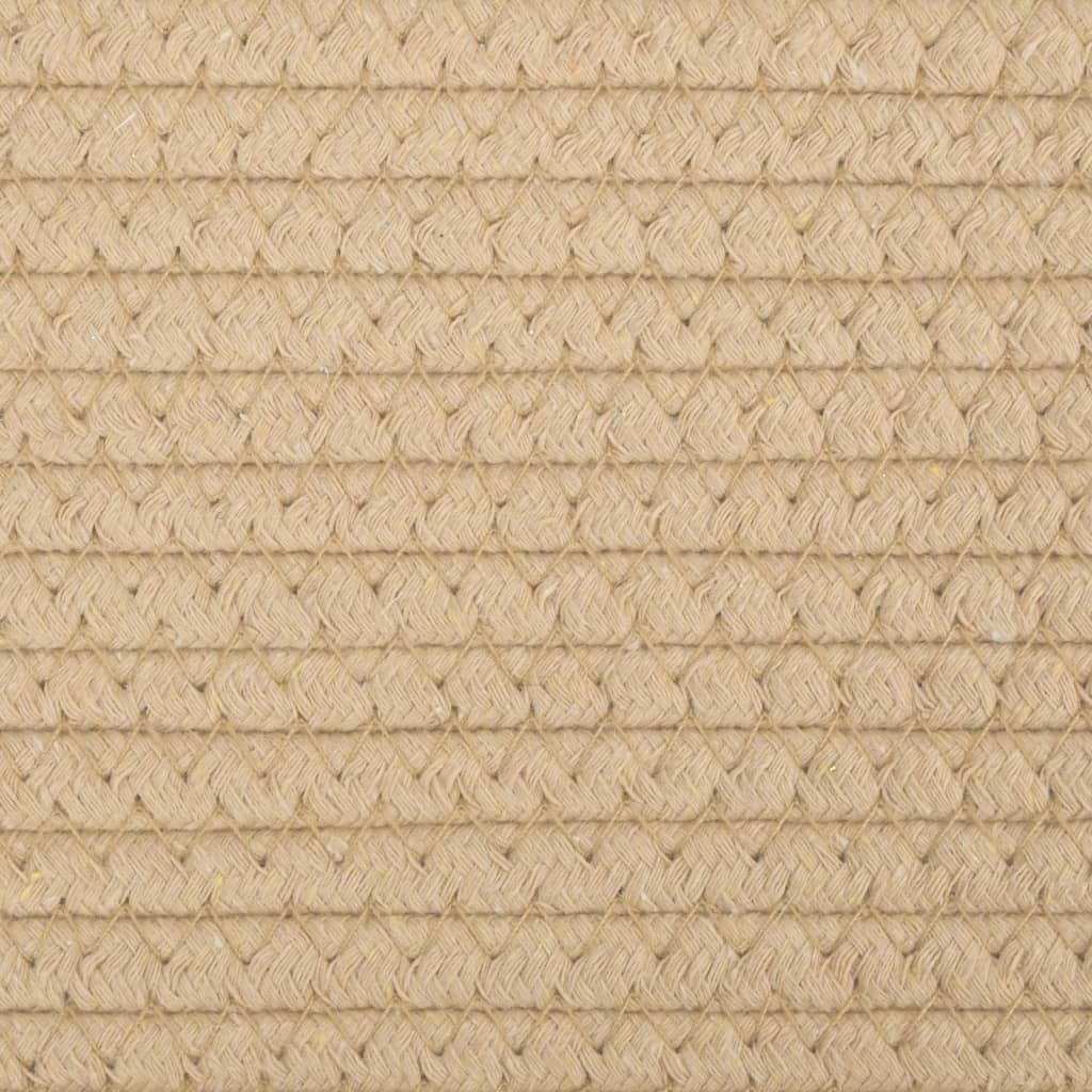 Wasmand Ø 60x36 cm katoen beige en wit