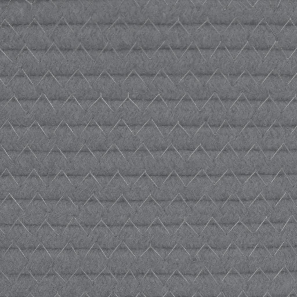 Opbergmand Ø 38x46 cm katoen grijs en wit