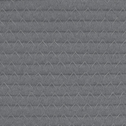 Opbergmand Ø 38x46 cm katoen grijs en wit