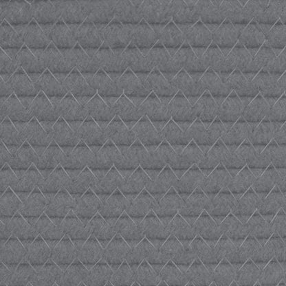 Opbergmand Ø 51x33 cm katoen grijs en wit