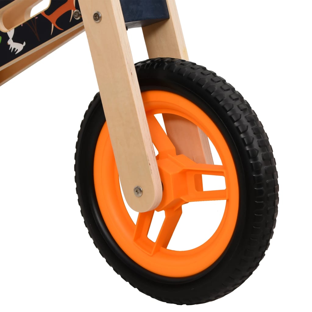 Loopfiets voor kinderen oranje met print