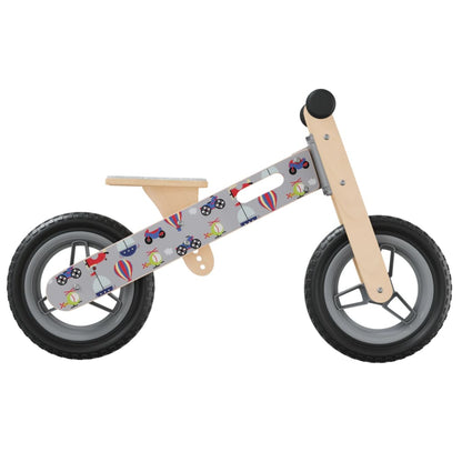 Loopfiets voor kinderen grijs met print