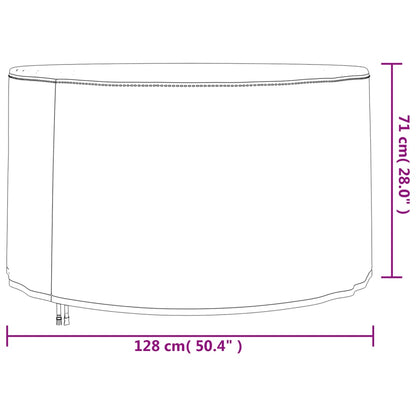 Tuinmeubelhoes rond 420D Ø 128x71 cm cm oxford zwart