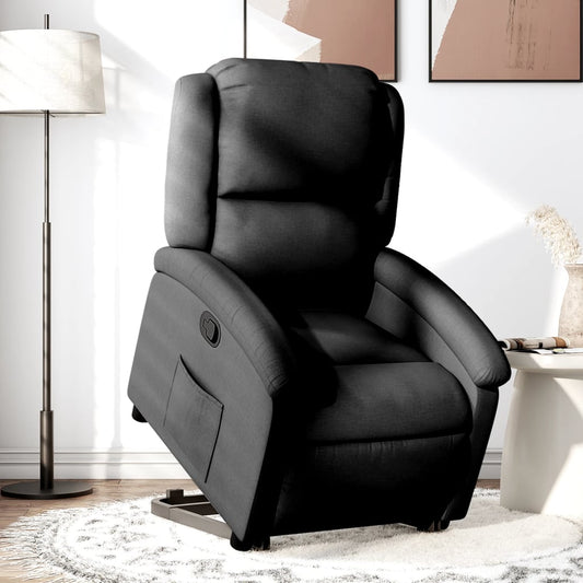 Sta-op-stoel verstelbaar stof zwart