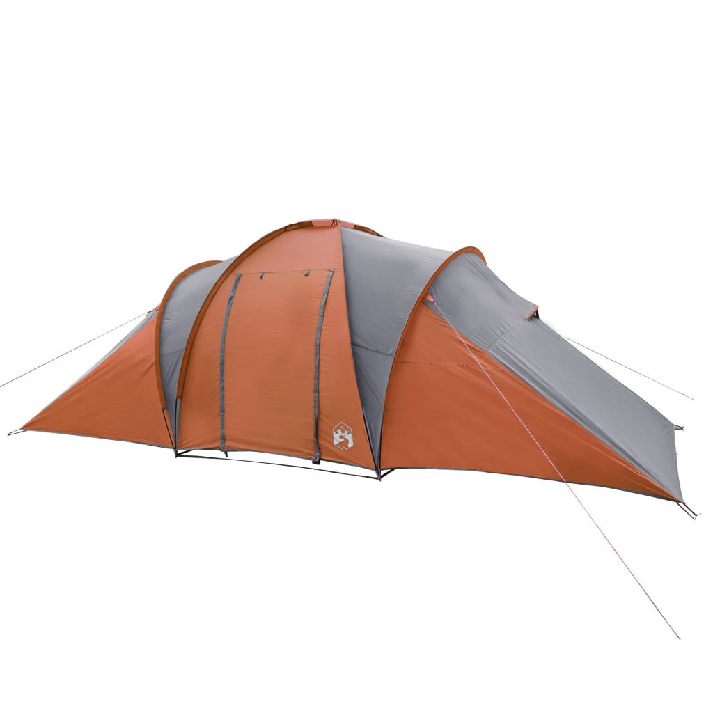 Tent 6-persoons 576x238x193 cm 185T taft grijs en oranje