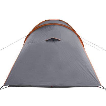 Tent 6-persoons 576x238x193 cm 185T taft grijs en oranje