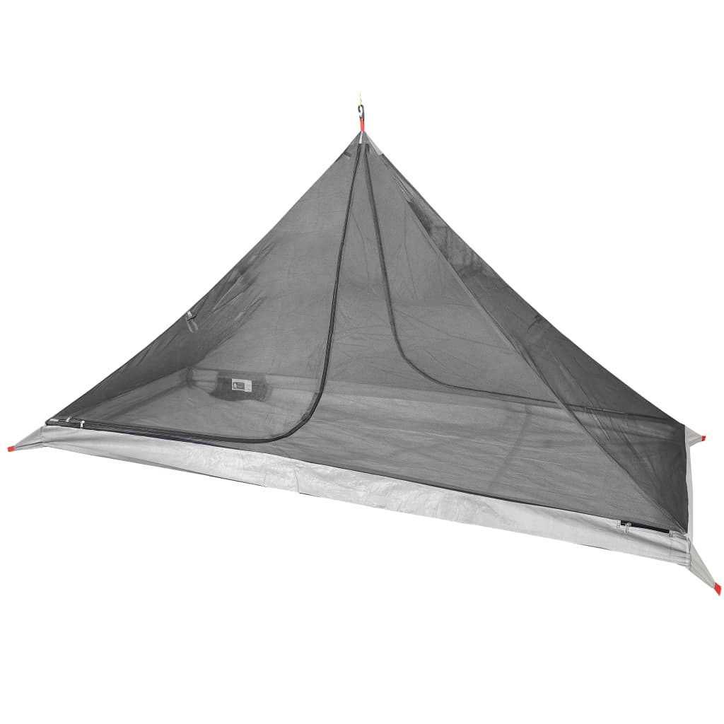 Tent 1-persoons 255x153x130 cm 185T taft grijs en oranje