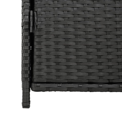 Tuinkast 55x59x80 cm poly rattan zwart