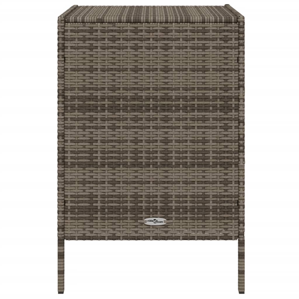 Tuinkast 55x59x80 cm poly rattan grijs